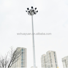 Customized octagonal 20m 25m 30m high mast flood lighting pole with factory price